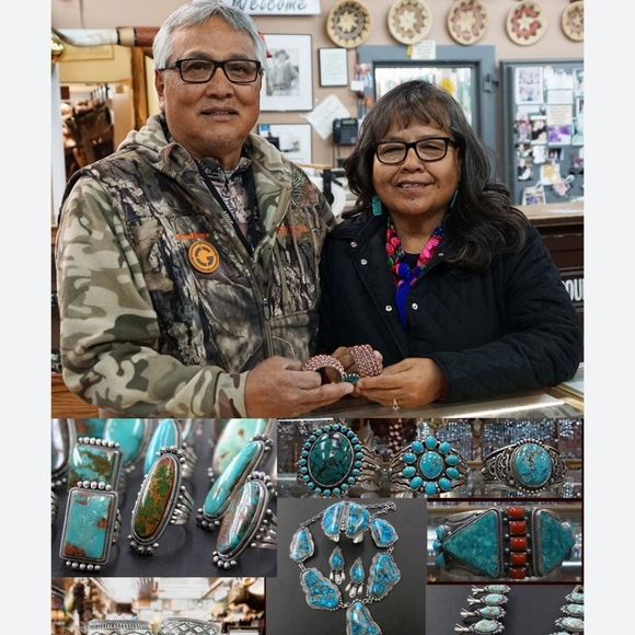 Vintage navajo Aaron Toadlena AT turquoise sterling bracelet native American - Picture 4 of 13
